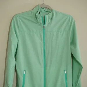 Adidas Women's Size Small Mint Green Golf Outdoor Full Zip Lightweight Jacket thumbnail 2