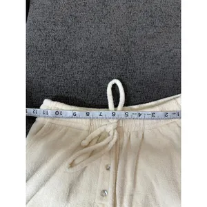 Donni. Terry Henley Shorts size XS Ivory Cream Drawstring Made in USA thumbnail 5