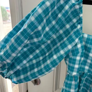 Amanda Uprichard Lucietta in Dress Sutton Plaid Blue Square Neck Size XS thumbnail 8