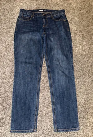 Old Navy Boyfriend Blue Denim Jeans Size 4 thumbnail 1