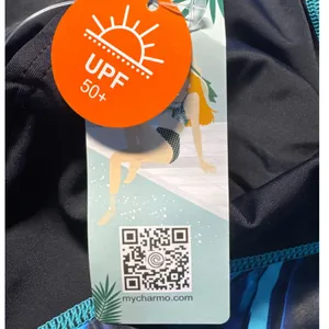 Charmo Swimsuit One Piece Athletic Training Blue Marble UPF 50+ Womens‎ thumbnail 3