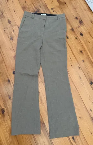 Aritzia Babaton publish Tailored bootcut slim Pants light brown / grey / taupe thumbnail 1