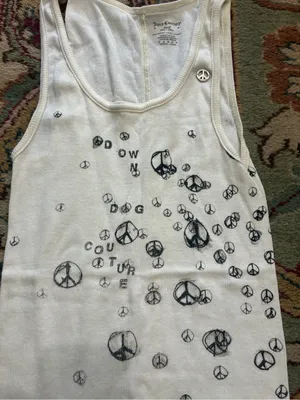 Juicy Couture Pam & Gela Peace Yoga Sleeveless Tank Top Women's Petite Small thumbnail 3
