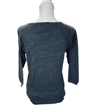 URBAN OUTFITTERS BDG Dark Grey 3 Button 3/4 Sleeve Henley Tee Size Small NWOT thumbnail 3