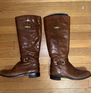 Coach Brown Leather Riding Boots thumbnail 1