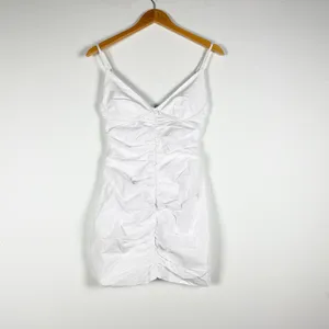 Superdown Darby Cotton Underwire Cup Ruched Mini Dress White XS thumbnail 1