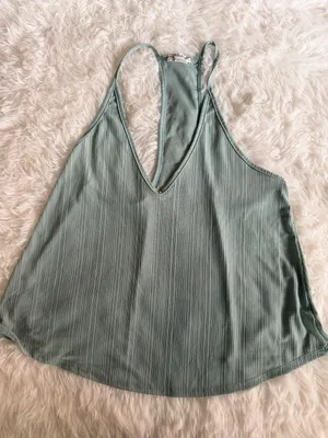Intimately Free People Ribbed V-Neck Racerback Tank Top thumbnail 2