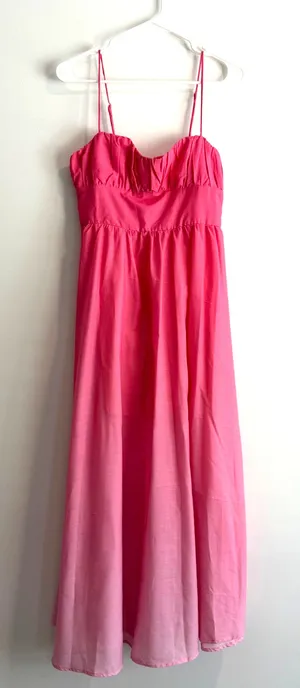 One and Only Collective Pink Ombre Dress Women's Small Spaghetti Strap Coquette thumbnail 1