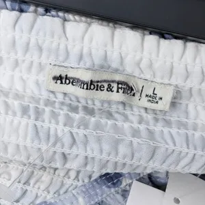 Abercrombie & Fitch Blue & White Smocked Floral Mini Dress thumbnail 5
