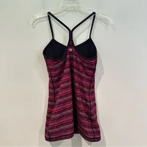 Lululemon Power Y Tank LuonSpace Dye Twist Women's‎ 6 Regal Plum Alarming Casual thumbnail 8