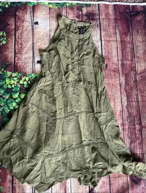 Wrangler Retro Green Dress Size L thumbnail 1