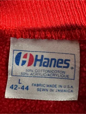 Vintage Indiana University IU Crewneck Sweatshirt Hanes 80s 90s Large thumbnail 2