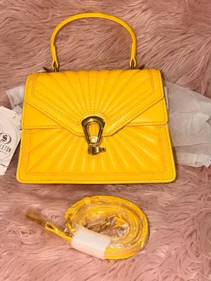 Scarleton Yellow Quilted Top-Handle Satchel with Detachable Strap thumbnail 2