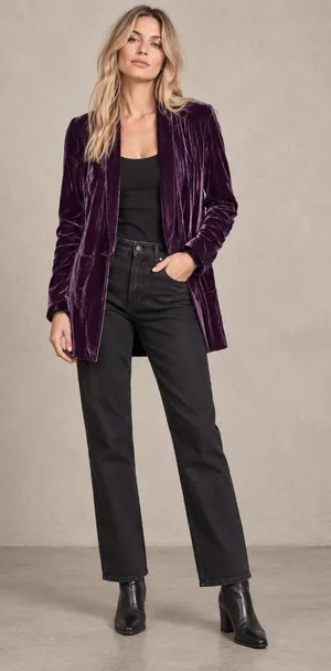 Free People Yesterdays Muse Velvet Jacket Size Small thumbnail 1