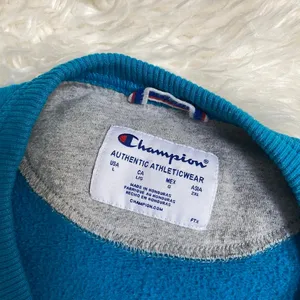 Champion Teal Turquoise Blue Crewneck Long Sleeve Sweatshirt Gym Sporty Comfy thumbnail 8