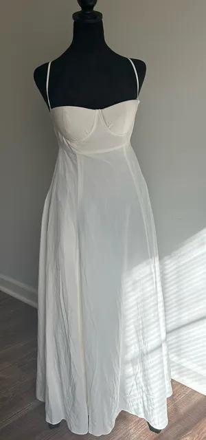 Nordstrom NEW Pixie Market Antonia Padded Bra White Dress thumbnail 1