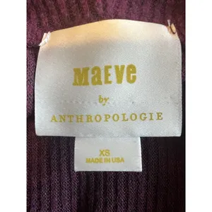 Anthropologie Maeve Burgundy Cowl Neck‎ Oversize Sweater Size XS Women Modern thumbnail 3