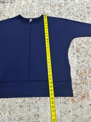 SPANX® Perfect Length Dolman Sleeve Top size Large Navy thumbnail 6