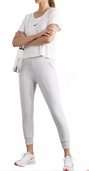 Nike Yoga Dri-FIT 7/8 Joggers Gray M Flow Hyper Mid Rise Athleisure‎ Sweatpants thumbnail 1