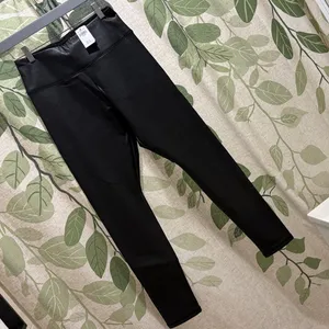 Hollister Black Faux-Leather Leggings thumbnail 1