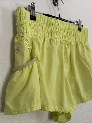 Free People Yellow Get Your Flirt On Shorts Medium thumbnail 3