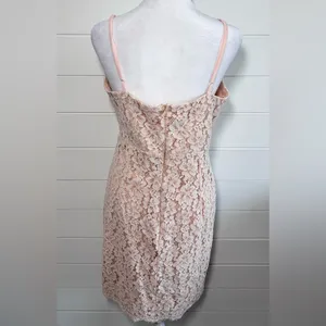 Lulus Sweet Blossom Blush Pink Lace Floral‎ Dress Size 10 thumbnail 6
