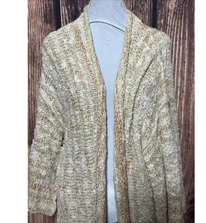 Free People fringe knit Duster Poncho Lucia Size Small Boho Festival Cardigan thumbnail 5