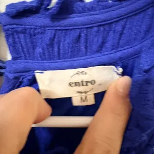 Entro Royal Blue Bohemic Embroidered Maxi Dress thumbnail 4