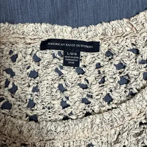 American Eagle Outfitters Cream Knit Sweater thumbnail 2