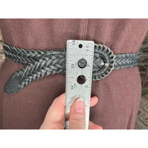 split leather belt black 1980s thumbnail 9