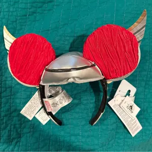 NWT Disney Parks Marvel Mighty Thor Valkyrie Ears Headband Love and Thunder thumbnail 2