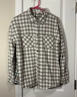 BKE Boyfriend Fit Button Down Plaid Flannel  thumbnail 1