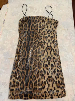 Forever 21 Cheetah Sparkly Mini Dress thumbnail 1
