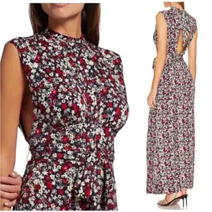 Free People Vibe Check‎ floral jumpsuit tie waist and back sz XS thumbnail 5