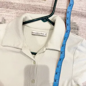 Abercrombie & Fitch Y2K‎ Ribbed Polo Mini Dress XS Button Down Green Preppy thumbnail 5