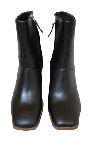 Time and Tru Ankle Boots Black Square Toe Block‎ Heel Women Size 9 thumbnail 1