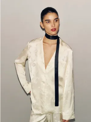 Reformation ivory Ella silk set thumbnail 4