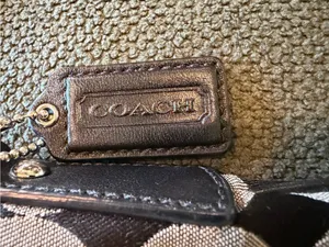 Coach Legacy Signature Jacquard Black Tan Swingpack Crossbody Y2K Gold thumbnail 2