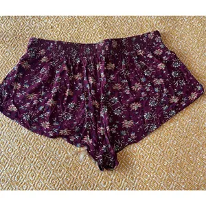 Boho Floral Print High Waist Shorts L Festival Western Hippie thumbnail 5