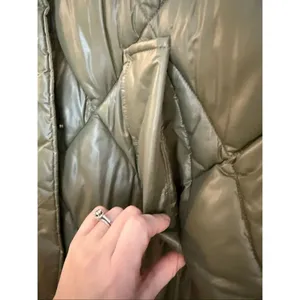 Sam Edelman olive green diamond quilted longer puffer jacket m thumbnail 8