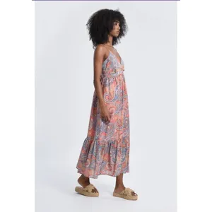 Molly Bracken Printed‎ Long Dress in Pink Isabelle Size XS thumbnail 2