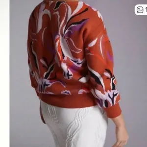 Maeve Rust Floral Sweatshirt Women’s Boat neck Pullover Size Medium thumbnail 3
