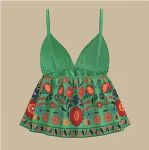 NWT Anthropologie Sun Drenched Silky Babydoll Cami Tropical Sz XS thumbnail 5