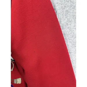 Suzelle Womens‎ Cardigan Large Sweater Red Embroidered Cosmetics Button 90s thumbnail 6