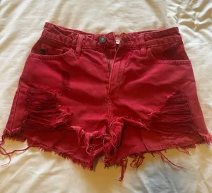 KanCan USA Red jean shorts thumbnail 1