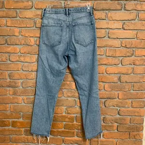 Banana Republic Womens 25 Jeans Blue High-Rise Straight Leg Side Stripe Denim‎ thumbnail 2