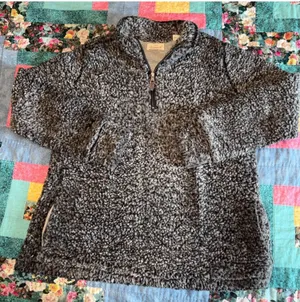 Weatherproof Vintage Woman’s L Gray Sherpa Fleece Pullover Jacket L/G Outdoor thumbnail 1