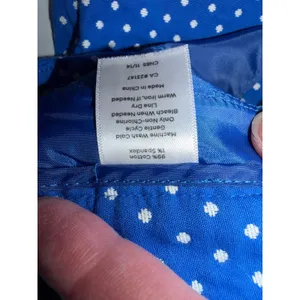 Talbots Hampshire‎ Curvy Blue Polka Dot Ankle Pants Size 4 thumbnail 4