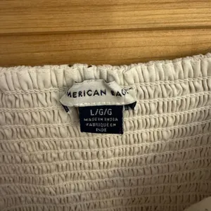 American Eagle Large Polka Dot Smocked Milkmaid Mini Puff Sleeve Dress Preppy thumbnail 8