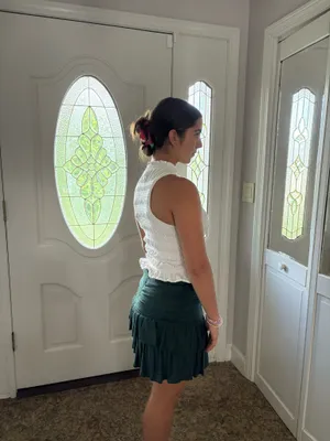 ZARA Forest Green Mini Skirt thumbnail 2